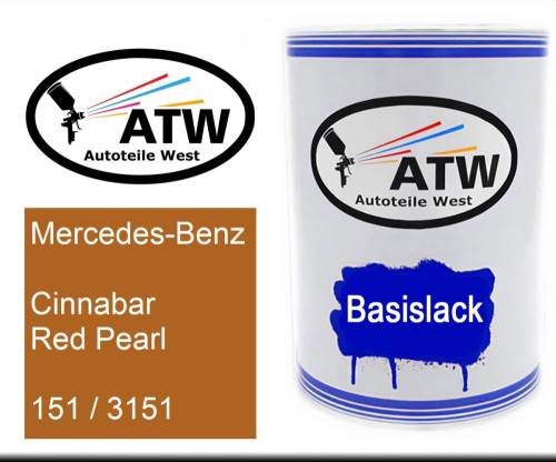 Mercedes-Benz, Cinnabar Red Pearl, 151 / 3151: 500ml Lackdose, von ATW Autoteile West.